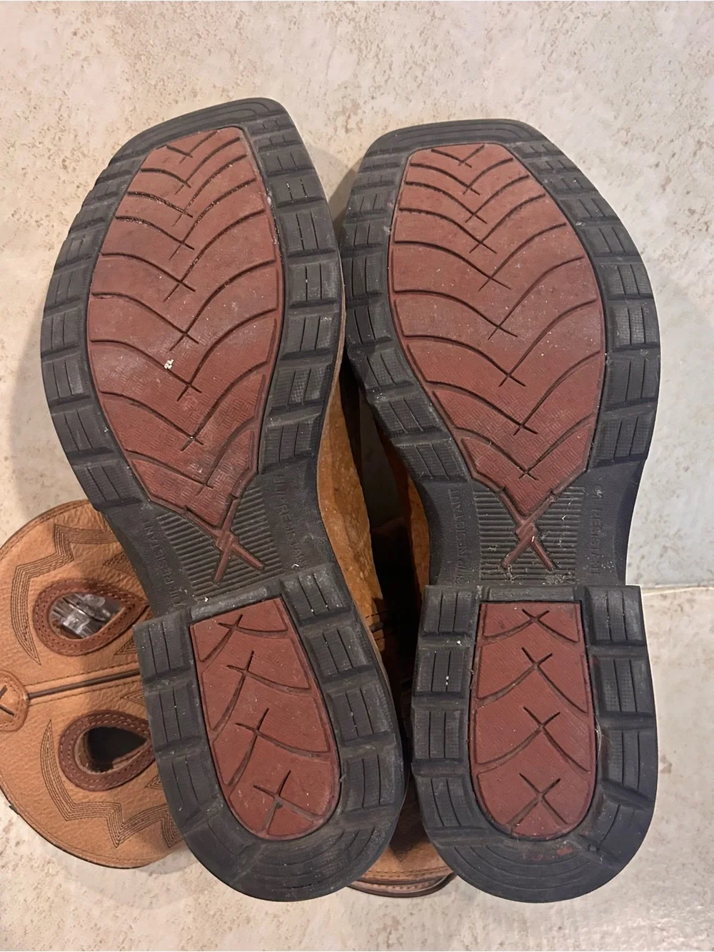 Twisted X Brown Leather Work Boots STEEL TOE